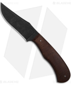 15:58 Knife Co. Revere Fixed Blade Knife Burlap Micarta (4" Black SW)