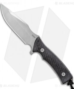 Acta Non Verba Knives M311 Spelter Fixed Blade Knife Black Micarta (4.75" SW)