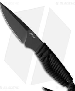 Acta Non Verba Knives P100 Fixed Blade Knife Black Paracord (3" Black)