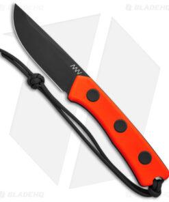Acta Non Verba Knives P200 Fixed Blade Knife Orange G-10 (4" Black) ANVP200-019