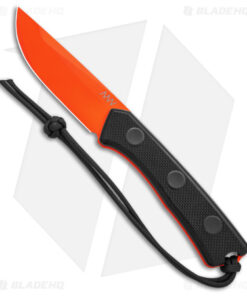 Acta Non Verba Knives P200 Fixed Blade Knife Black G-10 (4" Orange)
