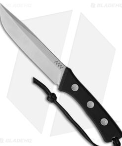 Acta Non Verba Knives P400 Tanto Fixed Blade Knife Black G-10 (6.1" Satin)