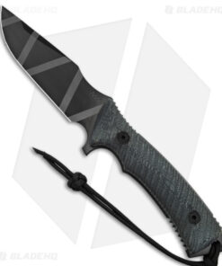 Acta Non Verba M311 Spelter Fixed Blade Knife Black Micarta (5" Black/Gray)