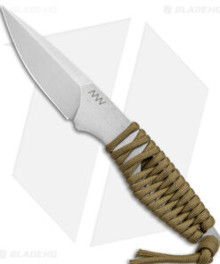 Acta Non Verba P100 Fixed Blade Knife Coyote Paracord/Blk Kydex (3" Stonewash)