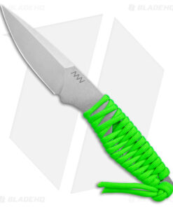 Acta Non Verba P100 Fixed Blade Knife Green Paracord/Blk Kydex (3" Stonewash)