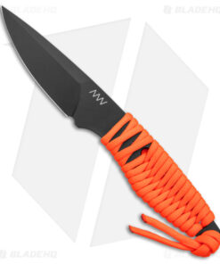 Acta Non Verba P100 Fixed Blade Knife Orange Paracord/Blk Kydex (3" Black)