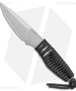 Acta Non Verba P100 Fixed Blade Knife Blk Paracord/Blk Kydex (3" Stonewash)