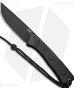 Acta Non Verba Knives P200 Fixed Blade Knife Black G-10 (3.94" Black DLC)