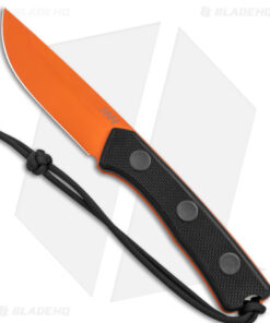Acta Non Verba Knives P200 Fixed Blade Knife Black G-10 (4" Orange) ANVP200-030