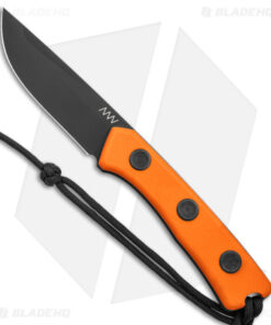 Acta Non Verba P200 Fixed Blade Knife Orange G-10 (3.94" Black DLC)