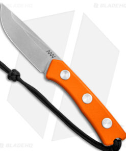 Acta Non Verba Knives P200 Fixed Blade Knife Orange G-10 (3.94" Stonewash)