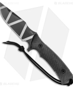 Acta Non Verba Knives M311 Spelter Fixed Blade Knife Black Micarta (5" Blk/Gray)