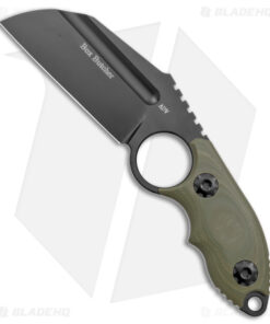 Andre de Villiers Box Butcher Fixed Blade Knife OD Green G-10 (3.75" Black)