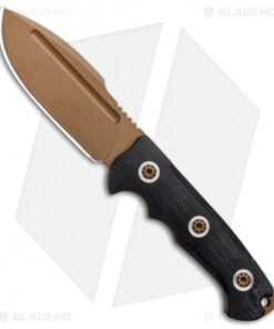 Andre De Villiers Harpoon Fixed Blade Knife Black G-10 (4.1" Bronze) AdV