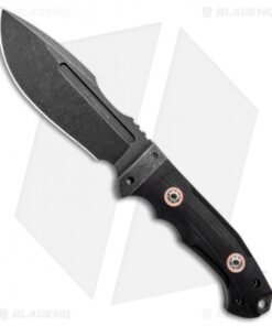 Andre De Villiers Megapoon Fixed Blade Black G-10 Copper/Collars (4.8" DSW)
