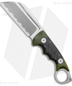 Andre De Villiers Ring Butcher Fixed Blade Knife OD Green G-10/CF (4" SW D2)
