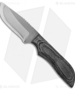 Anza Knives JWK-4M Fixed Blade Knife Black Micarta (3.1" Satin)