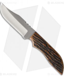 Anza Knives JWK-1 Fixed Blade Knife Amber Bone (4.00" Satin)