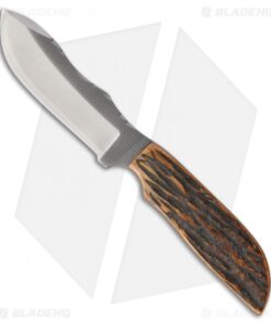 Anza Knives MC-4ABJ Fixed Blade Knife Amber Jigged Bone (4.00" Satin)