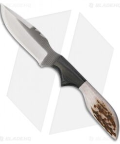 Anza Knives Mini SWAT E Fixed Blade Knife Stag (3" Satin)