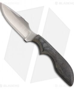 Anza Knives Mini SWAT M Fixed Blade Knife Black Canvas Micarta (2.75" Satin)