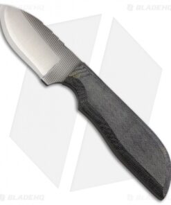 Anza Knives S-M Fixed Blade Knife Black Canvas Micarta (2.625" Satin)