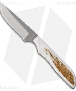 Anza Knives SP-3FE Fixed Blade Knife Full Stag (3.5" Plain)