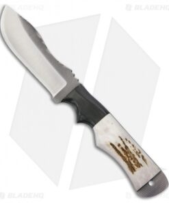 Anza Knives Tracker Fixed Blade Knife Stag and Micarta (4.4" Satin)