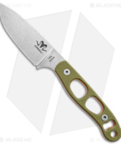 Argali Serac Fixed Blade Knife OD Green G-10 (3.5" SW) Sunset Orange Sheath