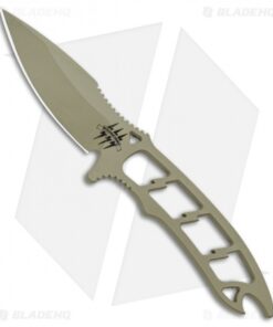 Attleboro Knives Dau Tranh Neck Knife OD Green w/ Tan Kydex Sheath (2.5" OD)