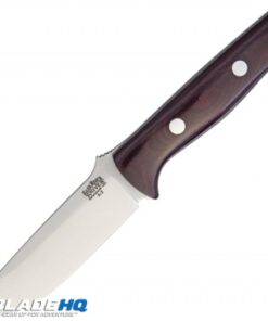 Bark River Bravo 1 Fixed Blade Knife Burgundy Canvas Micarta (4.25" A2)