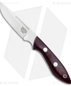 Bark River Adventurer II Fixed Blade Knife Burgandy Canvas Micarta (3.25" Elmax)