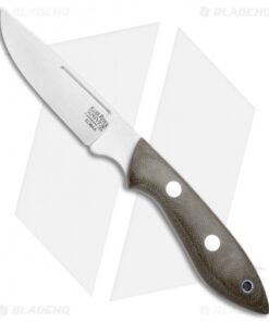 Bark River Adventurer II Fixed Blade Knife Green Canvas Micarta (3.25" Elmax)