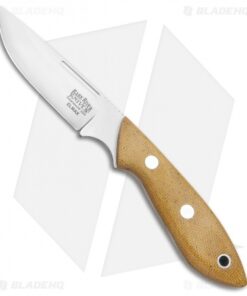 Bark River Adventurer Fixed Blade Knife Natural Canvas Micarta (3.25" Satin)