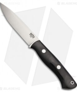 Bark River Aurora LT Fixed Blade Knife Black Canvas Micarta (4.625" A-2 Satin)