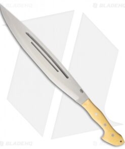 Bark River Barong Fixed Blade Knife Antique Ivory Canvas Micarta (16.5" Satin)