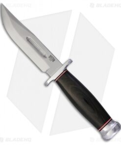 Bark River Boone Fixed Blade Knife Black Canvas Micarta (5" Satin)