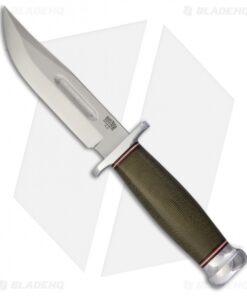 Bark River Boone Fixed Blade Knife Green Canvas Micarta (5" Satin)