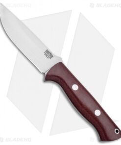 Bark River Bravo 1 Fixed Blade Knife Burgundy Canvas Micarta (4.25" 3V)