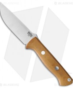Bark River Knives Bravo 1 Fixed Blade Knife Natural Canvas Micarta (4.25" A-2)