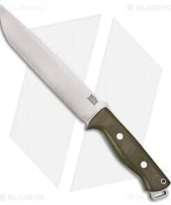 Bark River Bravo 2 Fixed Blade Knife Green Canvas Micarta (7" CPM-S35VN)