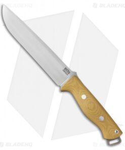 Bark River Bravo 2 Fixed Blade Knife Antique Ivory Micarta (7" CPM-S35VN)