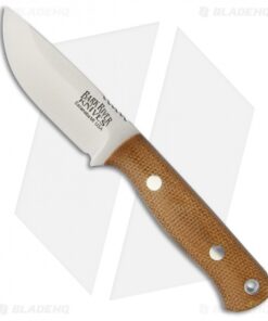 Bark River Bravo Micro Fixed Blade Knife Natural Canvas Micarta (2.25" Elmax)