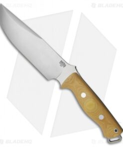 Bark River Bravo Survivor Fixed Blade Knife Yellow Micarta (7.125" Satin)