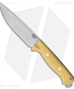 Bark River Bravo Vortex Rampless Fixed Blade Knife Ivory Micarta (5.5" A-2)