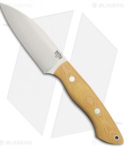 Bark River Bush Seax Fixed Blade Knife Antique Ivory Canvas Micarta (4.875" A-2)