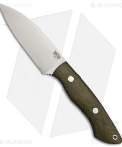 Bark River Bush Seax Fixed Blade Knife Green Canvas Micarta (4.875" A-2)