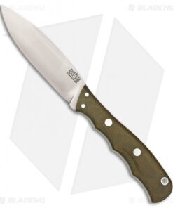 Bark River Canadian Special Fixed Blade Knife Green Canvas Micarta (4.25" A-2)