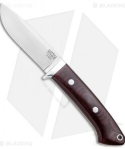 Bark River Classic Drop Point Knife Fixed Blade Burgandy Micarta (3.75" Elmax)