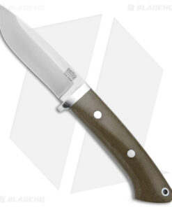 Bark River Classic Drop Point Fixed Blade Knife Green Micarta (3.75" Satin)